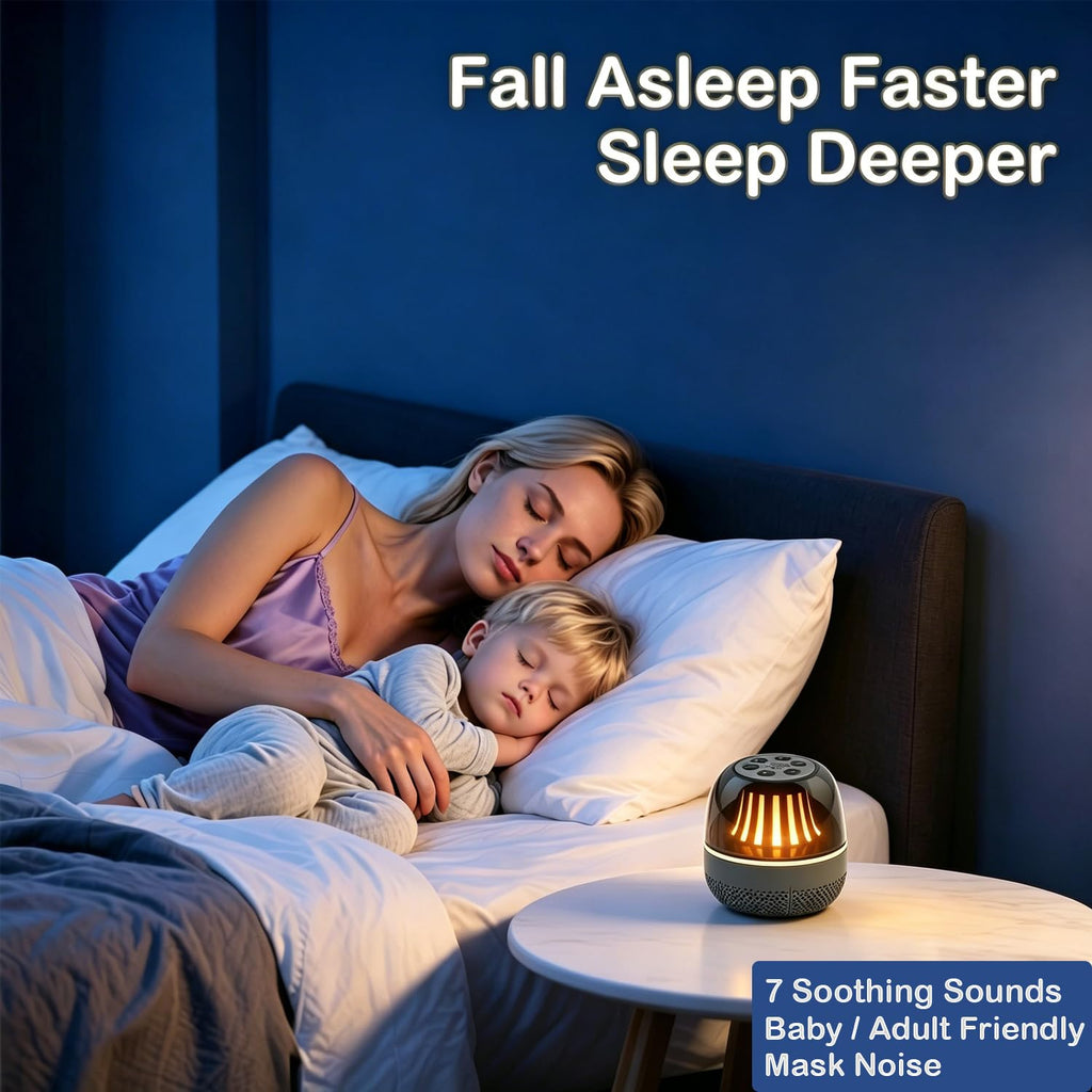 Portable Bluetooth Speaker with White Noise Machine, LED Color Lights, Aromatherapy Diffuser, Sleep Sound Machine for Sleep, Yoga, Home, Office & Bedroom, Gift for Women, Men, Kids & Friends
