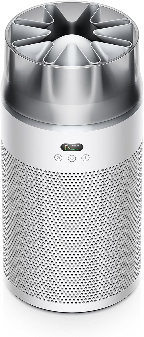 Dyson Hushjet Compact Purifier, Engineered for Powerful, Whisper-Quiet, Whole-Room Air Purification, Homes with Pets, Allergies, Fully-Sealed Filtration, 5-Year No Change Filter (White/Silver)