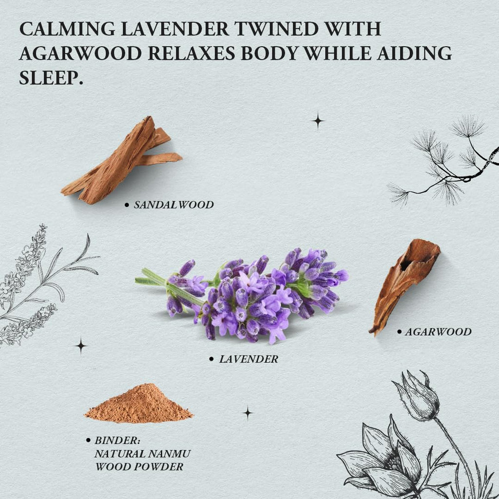 Innergy All Natural Incense Sticks, No Bamboo Core - Lavender for Home Fragrance, Meditation, Yoga & Relaxation