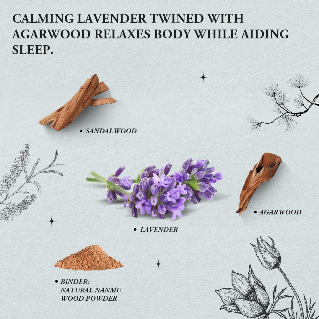 Innergy All Natural Incense Sticks, No Bamboo Core - Lavender for Home Fragrance, Meditation, Yoga & Relaxation