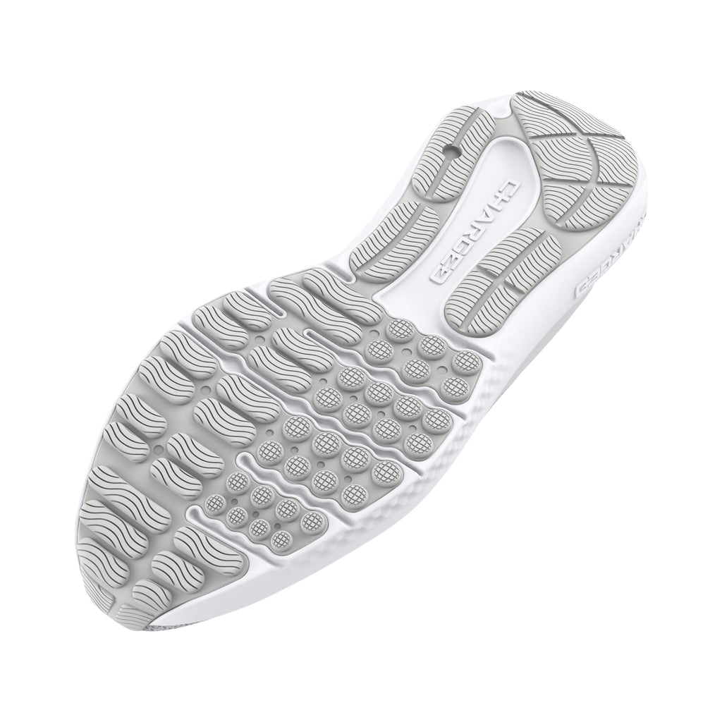 Under Armour Women's Charged Surge 4, (100) White/Distant Gray/Metallic Silver, 8.5, US