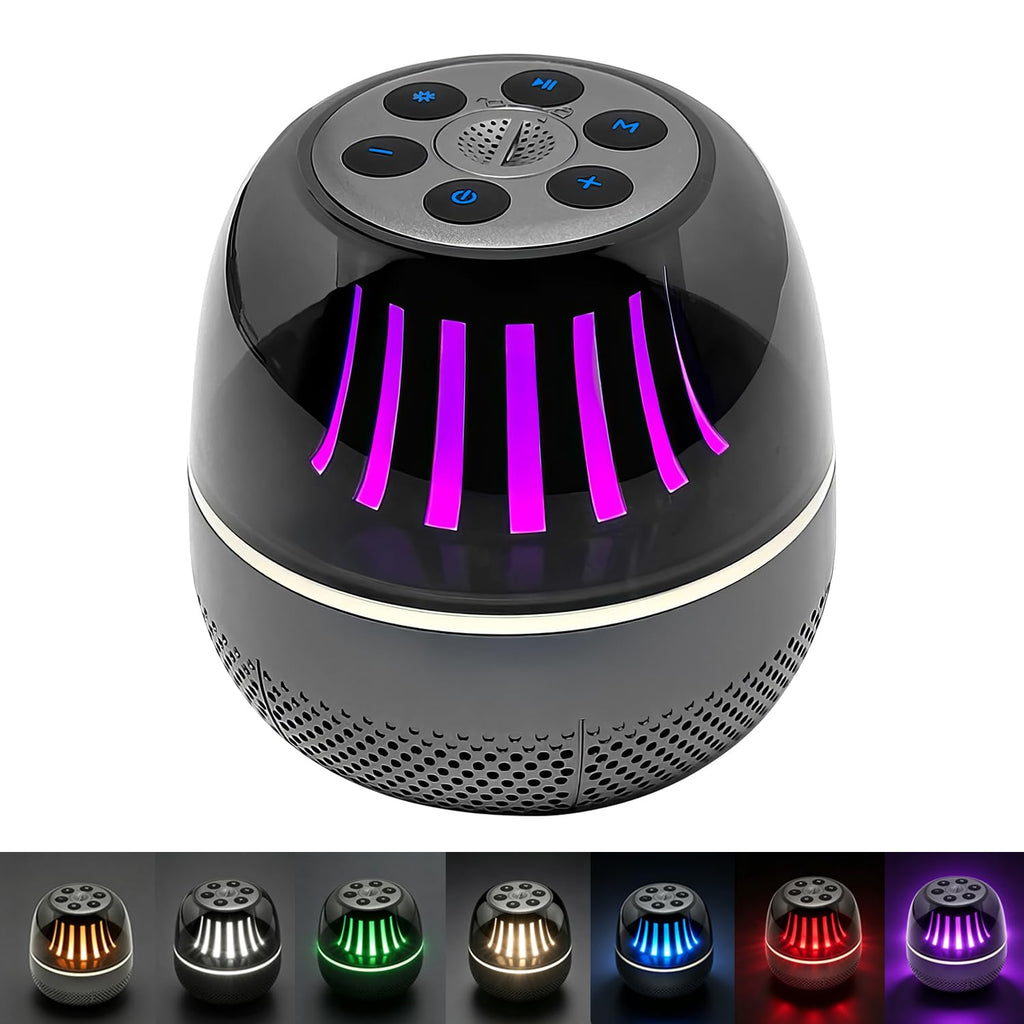 Portable Bluetooth Speaker with White Noise Machine, LED Color Lights, Aromatherapy Diffuser, Sleep Sound Machine for Sleep, Yoga, Home, Office & Bedroom, Gift for Women, Men, Kids & Friends