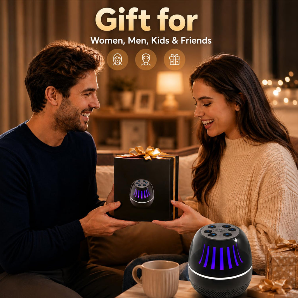 Portable Bluetooth Speaker with White Noise Machine, LED Color Lights, Aromatherapy Diffuser, Sleep Sound Machine for Sleep, Yoga, Home, Office & Bedroom, Gift for Women, Men, Kids & Friends