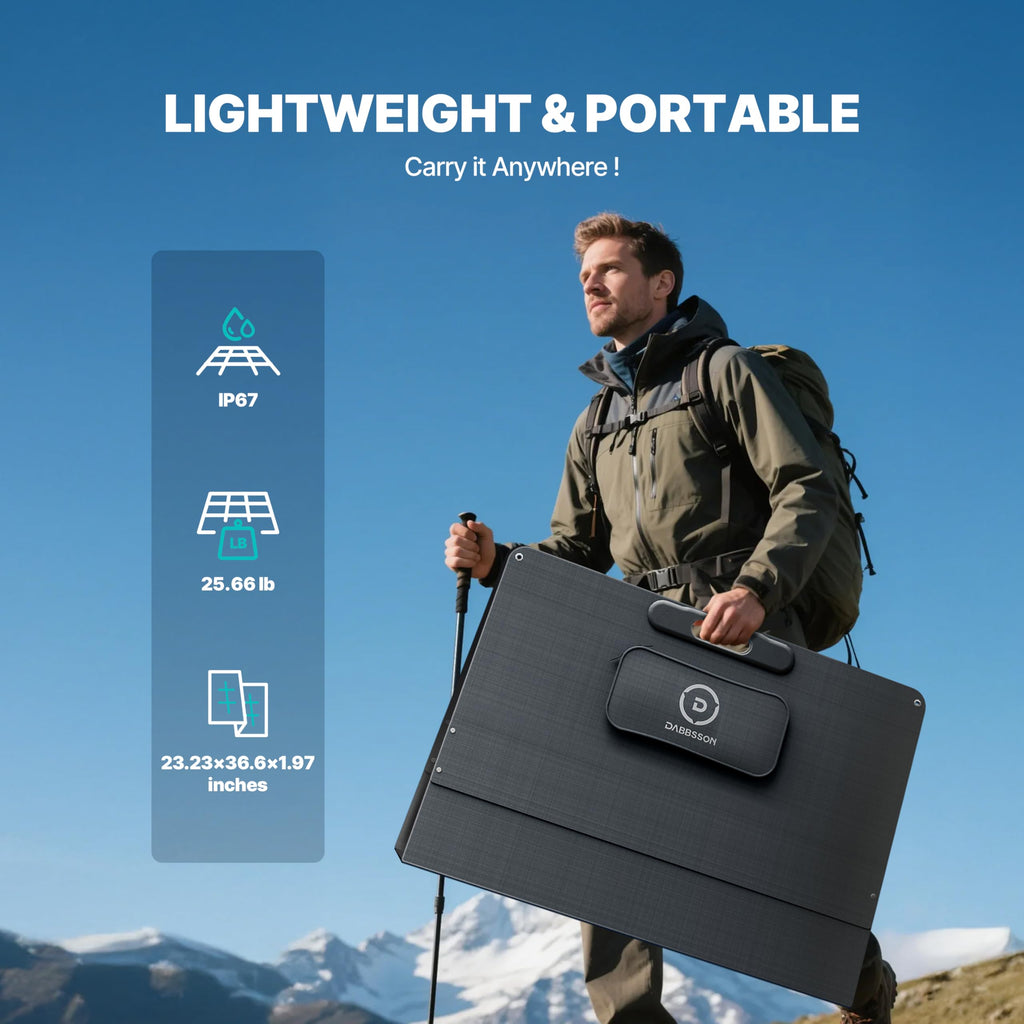 DABBSSON 2048Wh Solar Generator with 420W Solar Panel, Semi-Solid LiFePO4 Battery w/6 2200W AC Output, Compact&Lightweight, Recharge 80% in 1.5 Hr, 2000L Portable Power Station for Camping/Home/RV