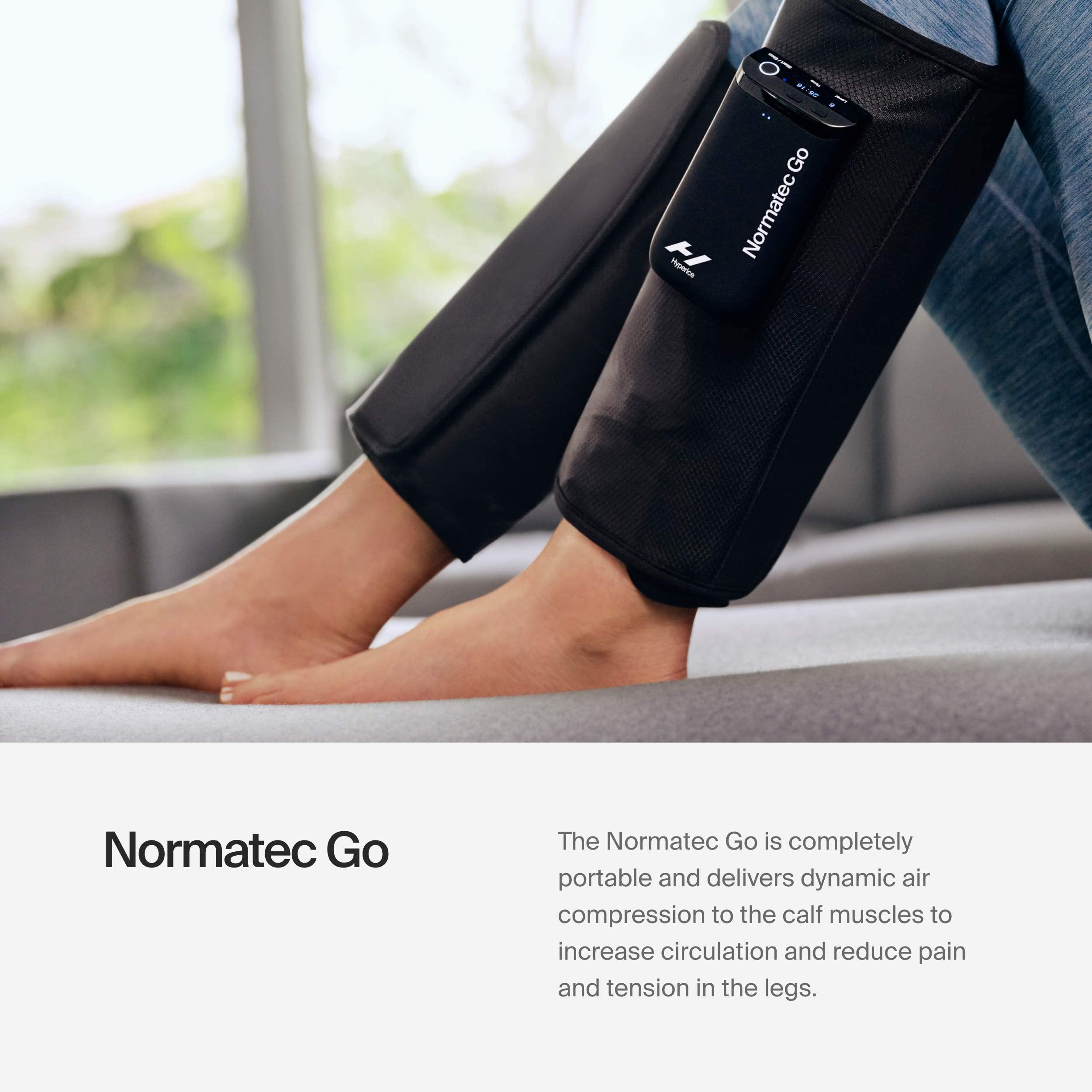 Hyperice Normatec Go Calf - Recovery System with Patented Dynamic Compression Massage Technology - Targeted Relief for Pain and Inflammation