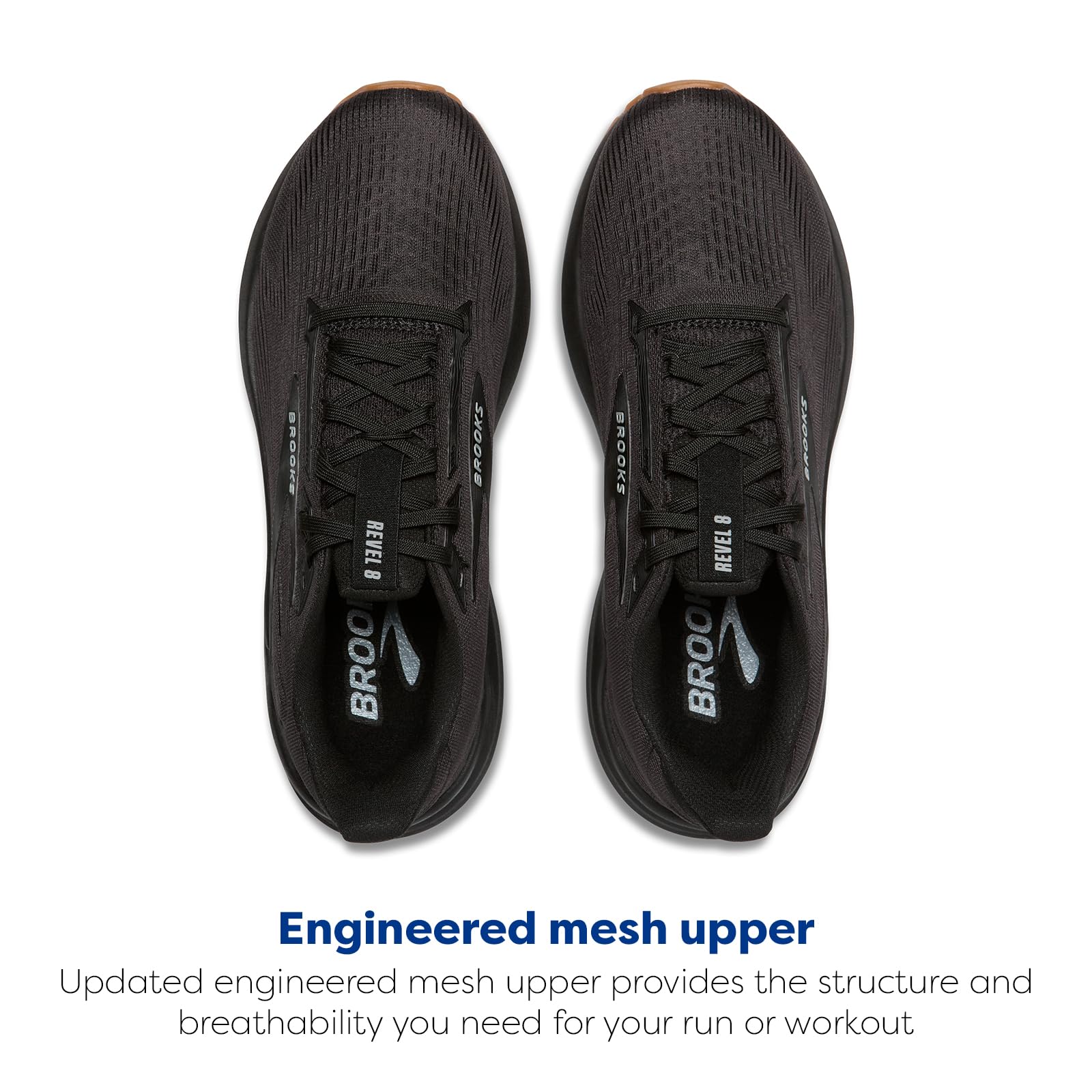 Brooks Men’s Revel 8 Neutral Running & Walking Shoe - Black/Black - 11 Medium