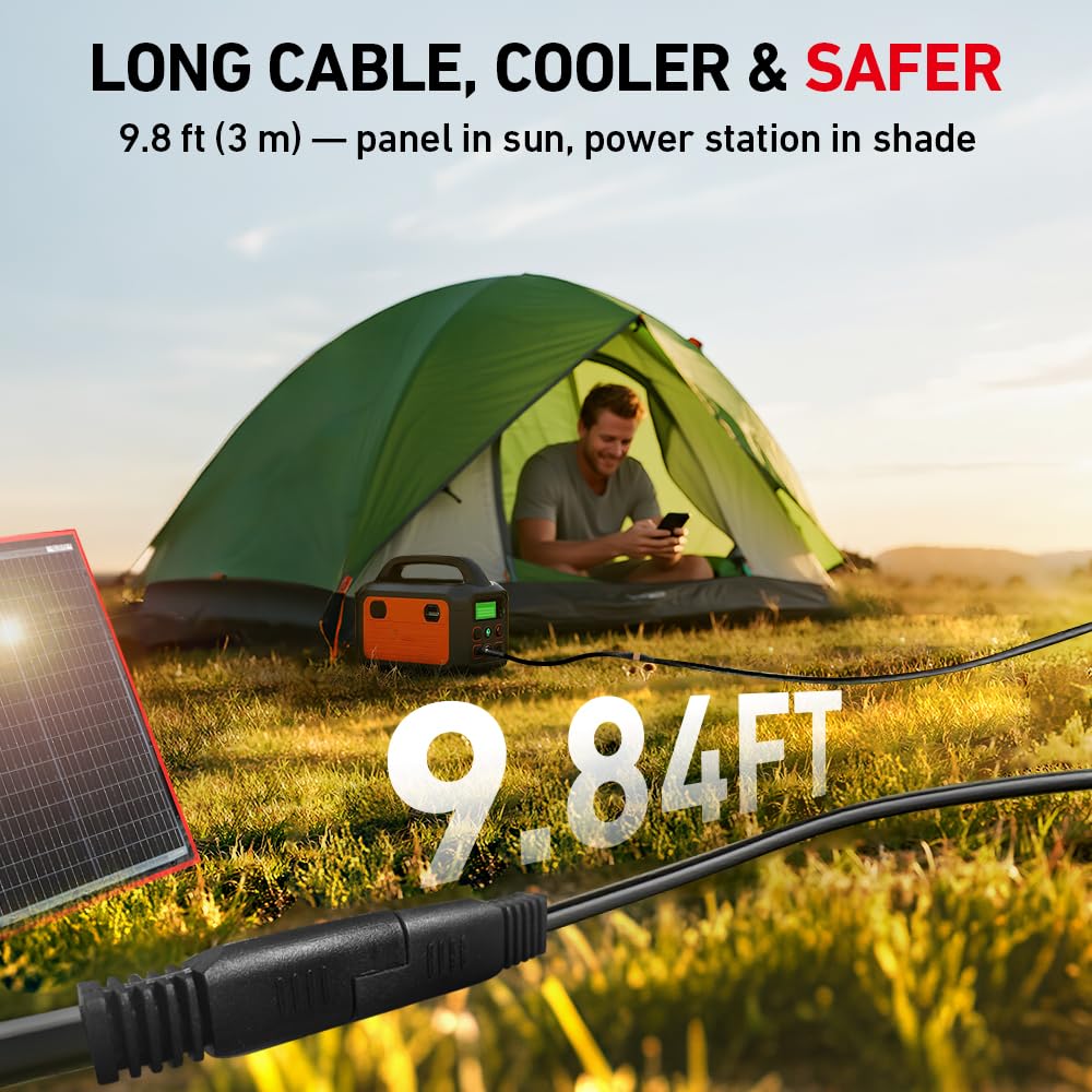 DOKIO 150W Portable Foldable Solar Panel Kit, Compact 21x20in Design 7.3lb with Standalone Controller and USB, Monocrystalline Charger for 12V Batteries, Power Stations, RV Camping Emergency Use
