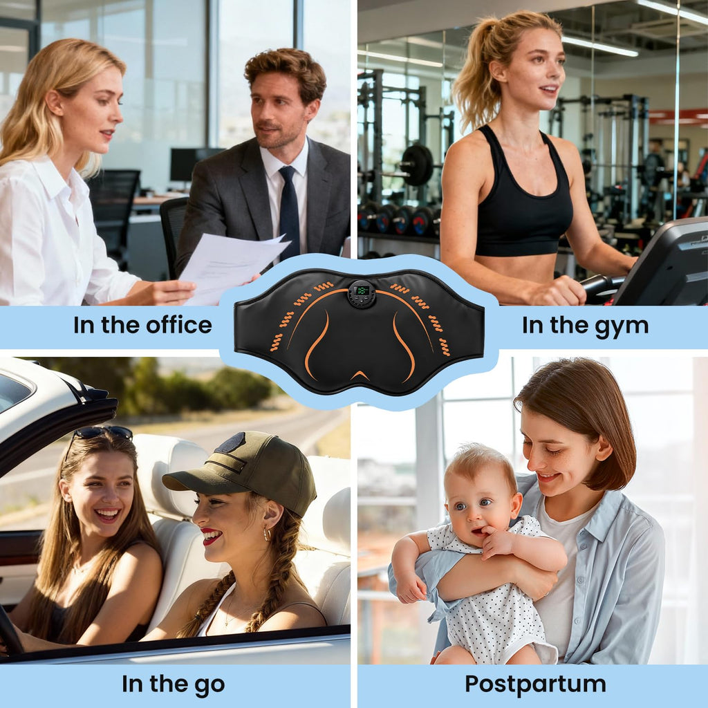 Hip Trainer Glute Abs Stimulator Belt, Butt Lifting Machine & Muscle Toner, Muscle Stimulator for Lifting HIPS, Home Workout Equipment for Women