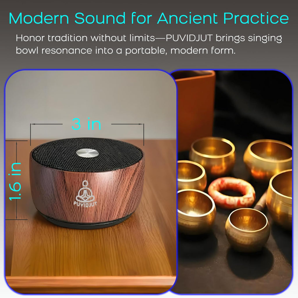 PUVIDJUT Sound Frequency Machine,Meditation Generator Instrument,Tone Device Tools - Solfeggio Frequencies Bath for Yoga, Mindfulness, Vibration System of Chakra Balancing, 5 Tones, 3 Timers