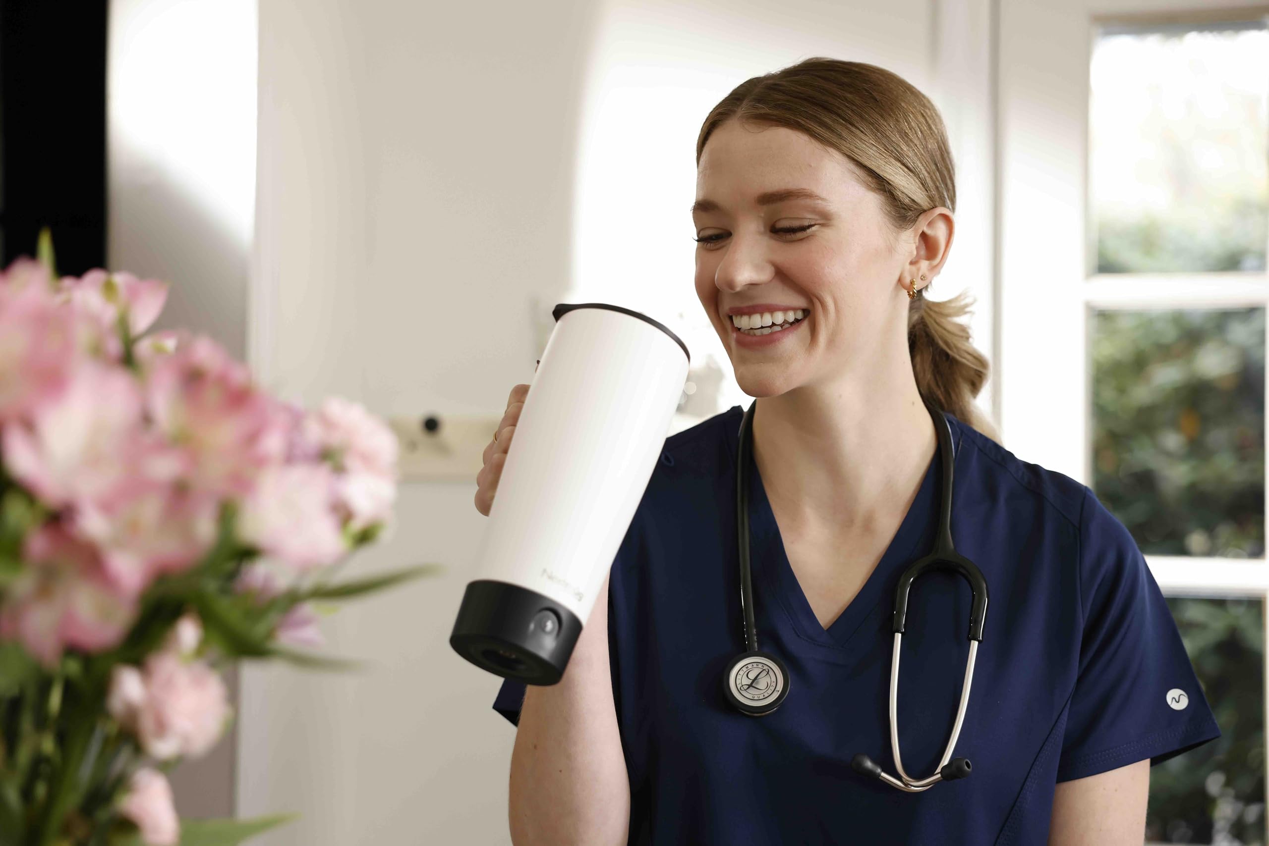 Nextmug Ultra - Temperature-Controlled, Self-Heating Travel Mug (Slate Blue - 24 oz.)