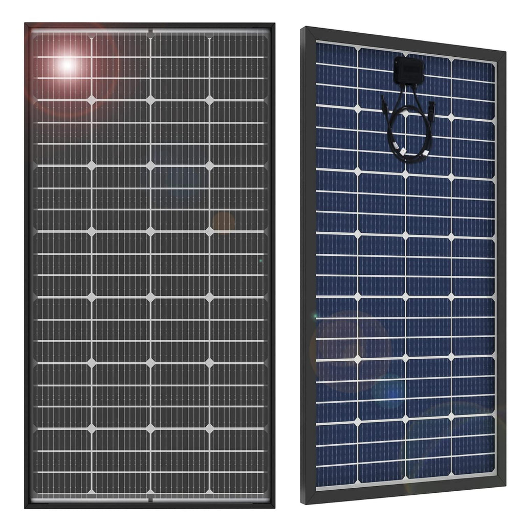 JJN Bifacial 200 Watt Solar Panel 12V 10BB Monocrystalline Solar Panels High Efficiency Solar Module for RV Home Battery Charging Farm Trailer Camper Marine Off Grid System Single Piece