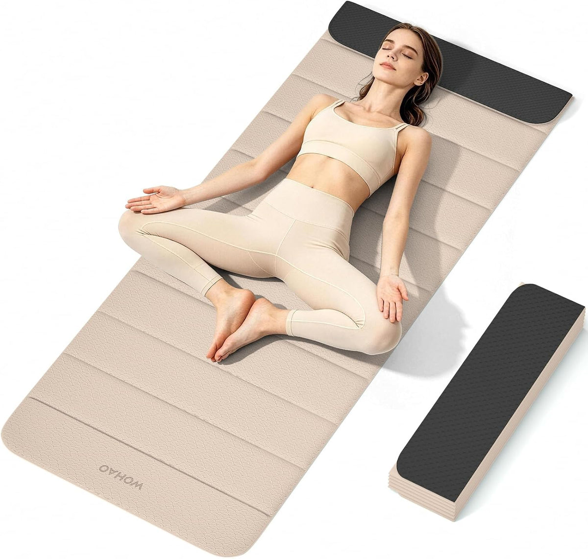12-Fold POE Yoga Mat 75X26X0.4 Inches