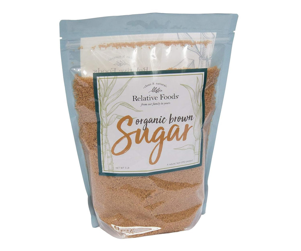 Organic Brown Sugar Bulk Resealable bag (25lb) - raw Light Brown sugar for Baking, Kitchen sweetener, Glazes & More - Made with Organic Molasses for a Sweet and Flavorful Taste