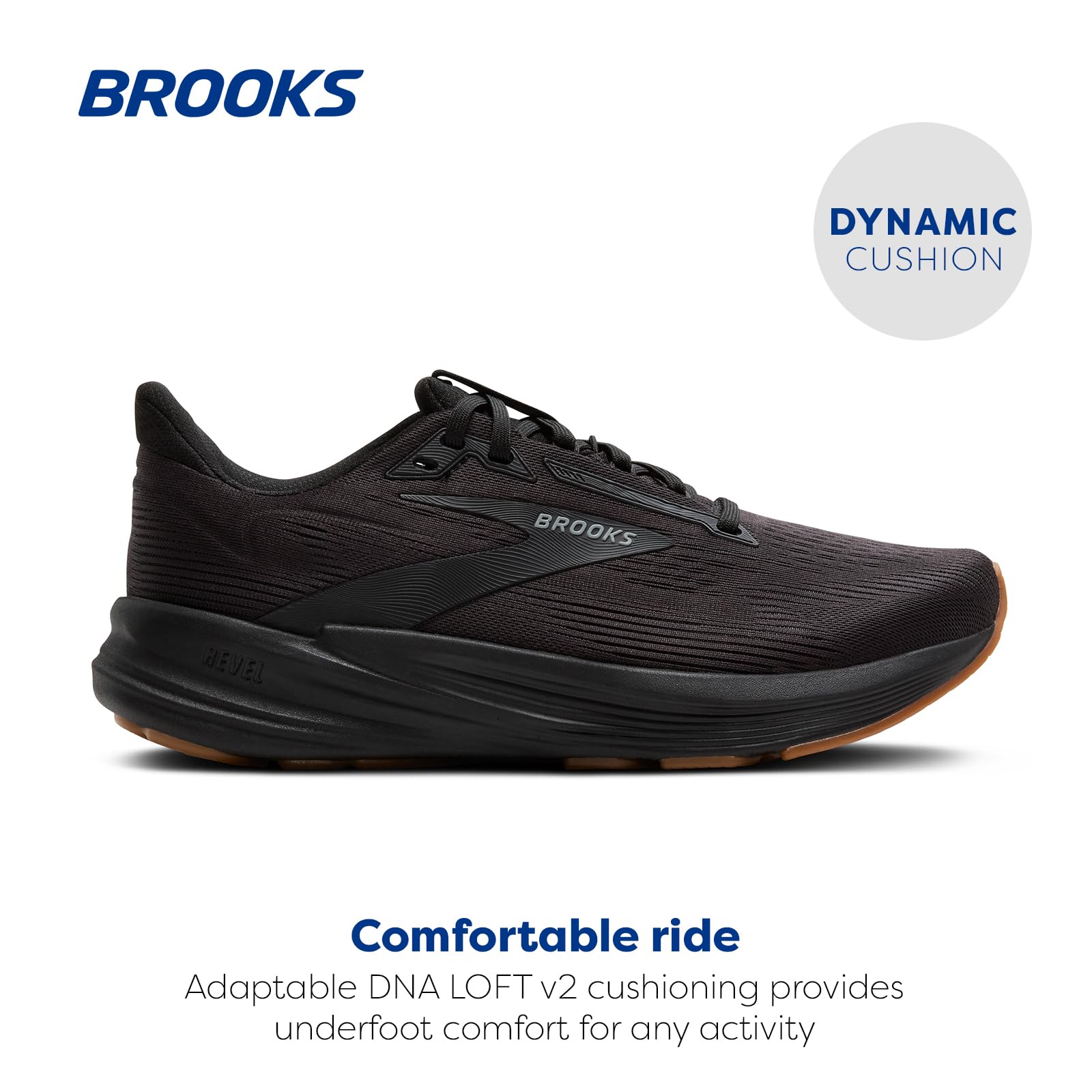 Brooks Men’s Revel 8 Neutral Running & Walking Shoe - Black/Black - 11 Medium