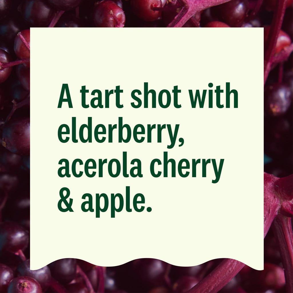 Suja Organic Immunity Elderberry Shot with Elderberry, Turmeric, & Ginger, Immunity Support, Functional Shot, Cold-Pressed Juice with Live Probiotics, Plant-Based & Gluten-Free (2 Fl Oz)