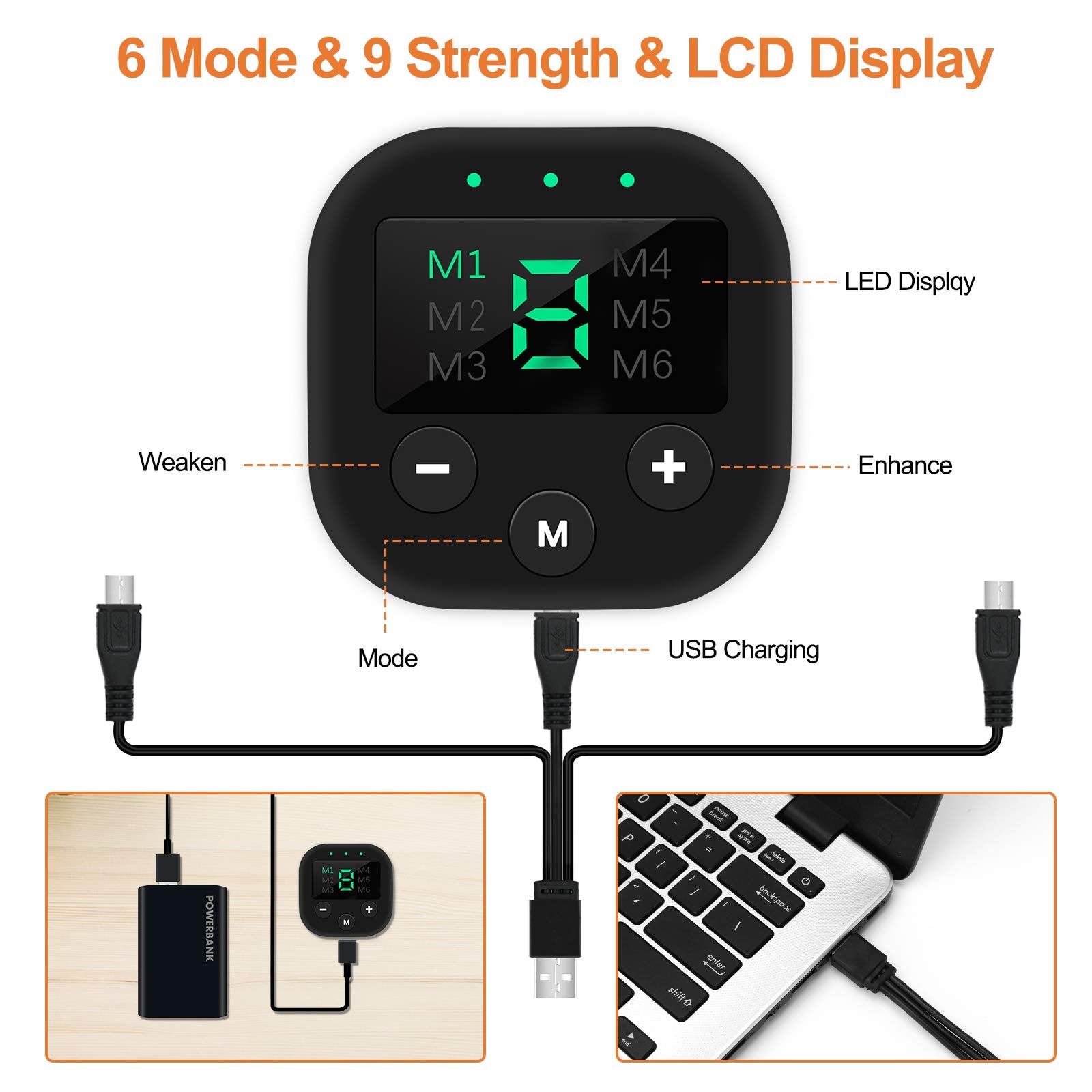 Electronic Muscle Stimulator, Abs Stimulator, EMS Abdominal Muscle Stimulator,Muscle Trainer,USB Rechargeable Gear for Abdomen/Arm/Leg, Ab Stimulator Equipment for Men Women,12 Free Gel Pads