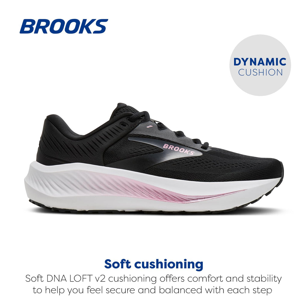 Brooks Women’s Anthem 8 Neutral Running Shoe - Black/Ebony/Metallic - 9 Medium