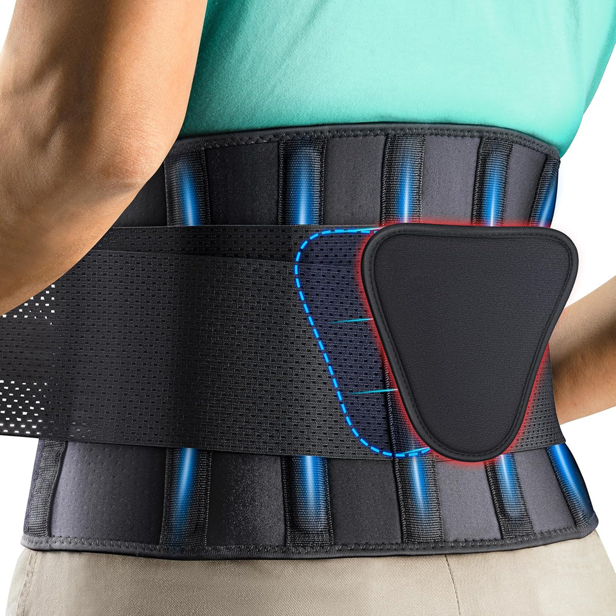 Back Brace for Lower Back Pain, Back Support Belt for Women & Men, Breathable Lower Back Brace with Lumbar Pad, Lower Back Pain Relief for Herniated Disc, Sciatica, Scoliosis plus Size (Waist