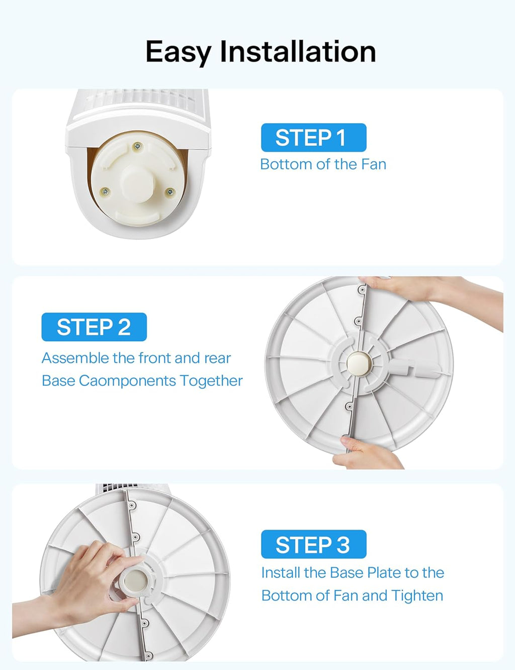 PELONIS 30 Inch Tower Fan for Bedroom, Quiet Oscillating Standing Fan with 3 Speeds, Portable Cooling Fan for Home Office Dorm Room, Auto-Off Timer, White, PFT28A2BWW