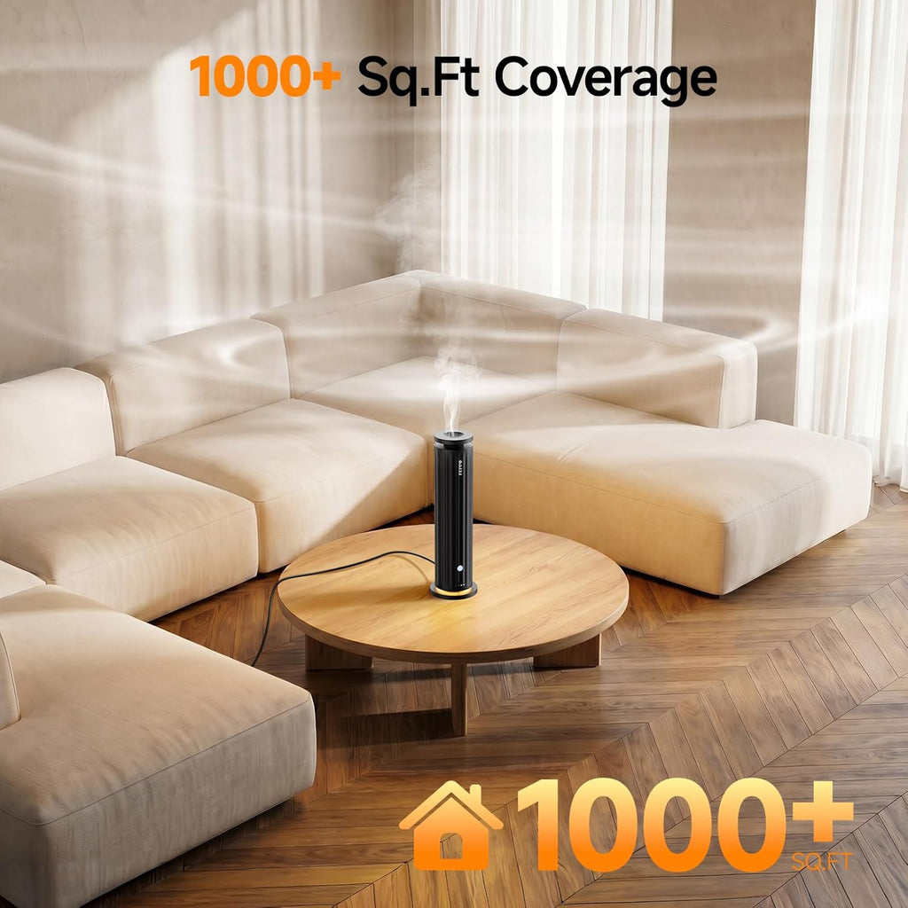 Waterless Diffuser – Diffuser for Home, Hotel, Office | Essential Oil Diffuser Starter Kit with 5×20Ml Hotel Scent Oils, 6 Scent Levels, 4 Timer Modes, Quiet Diffuser, 1000+ Sq Ft