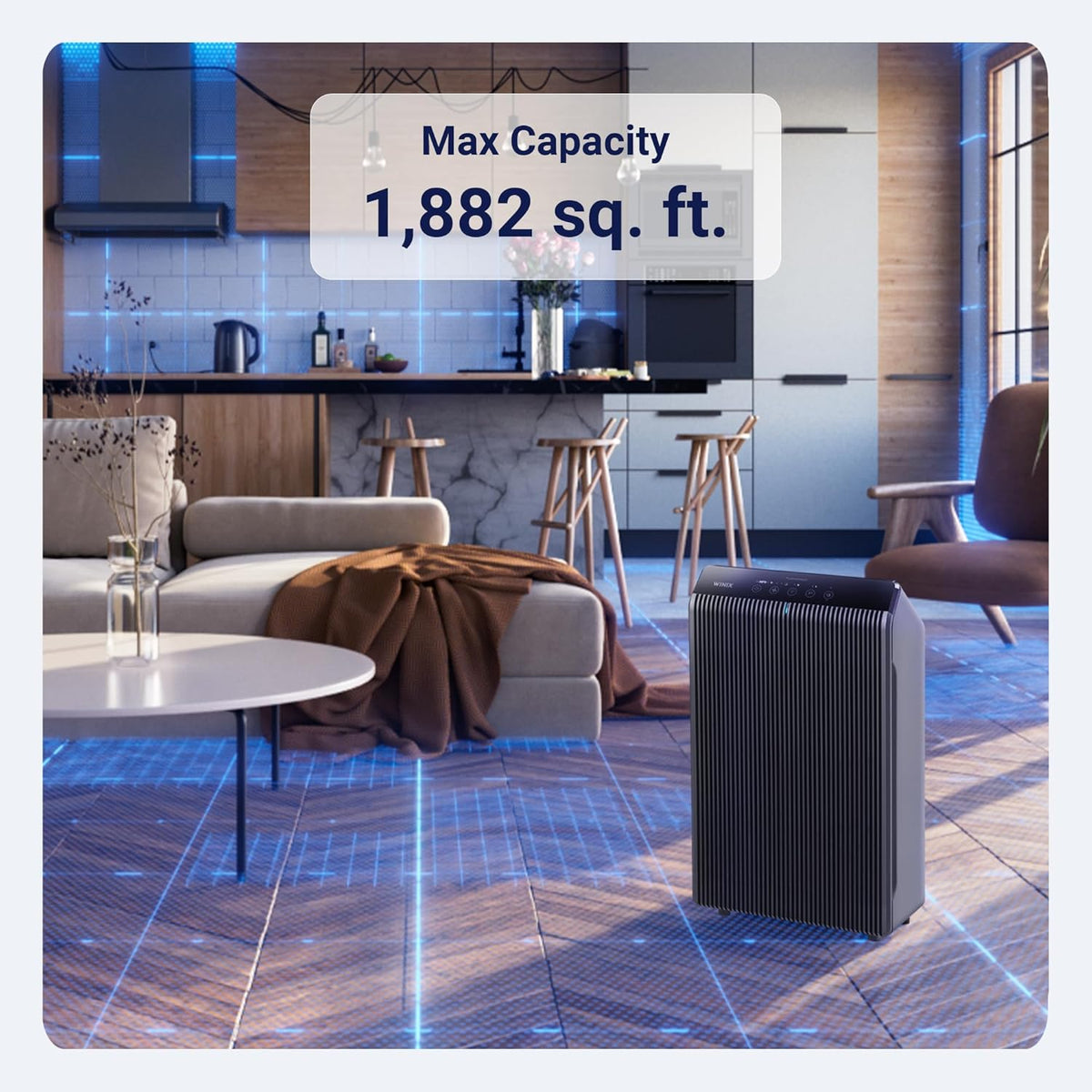 5510 Air Purifier (New Generation of 5500-2 with App Support) for Home Large Room up to 1881 Ft² in 1 Hr, True HEPA, High Deodorization Carbon Filter and Auto Mode, Captures Pet Allergies, Smoke