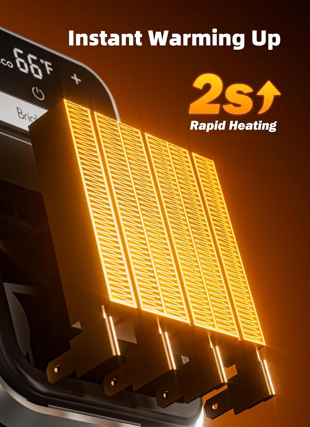 Plug in Heater with Remote, 800W Small Wall Outlet Heater