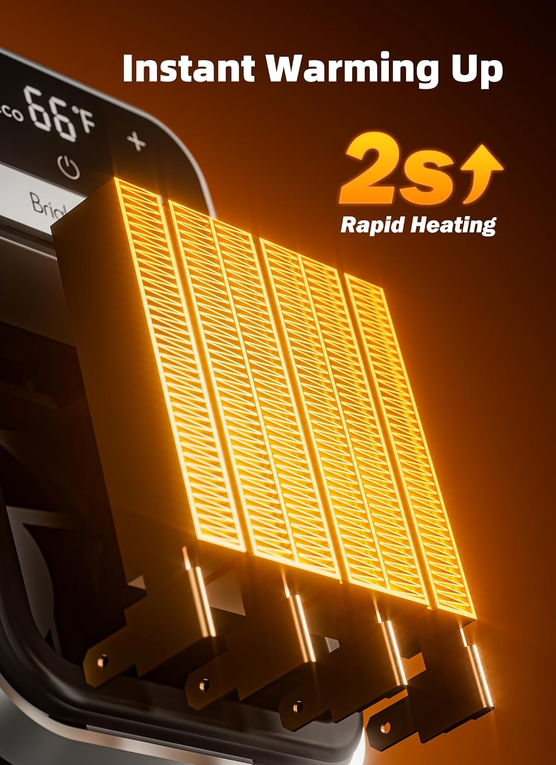 Plug in Heater with Remote, 800W Small Wall Outlet Heater