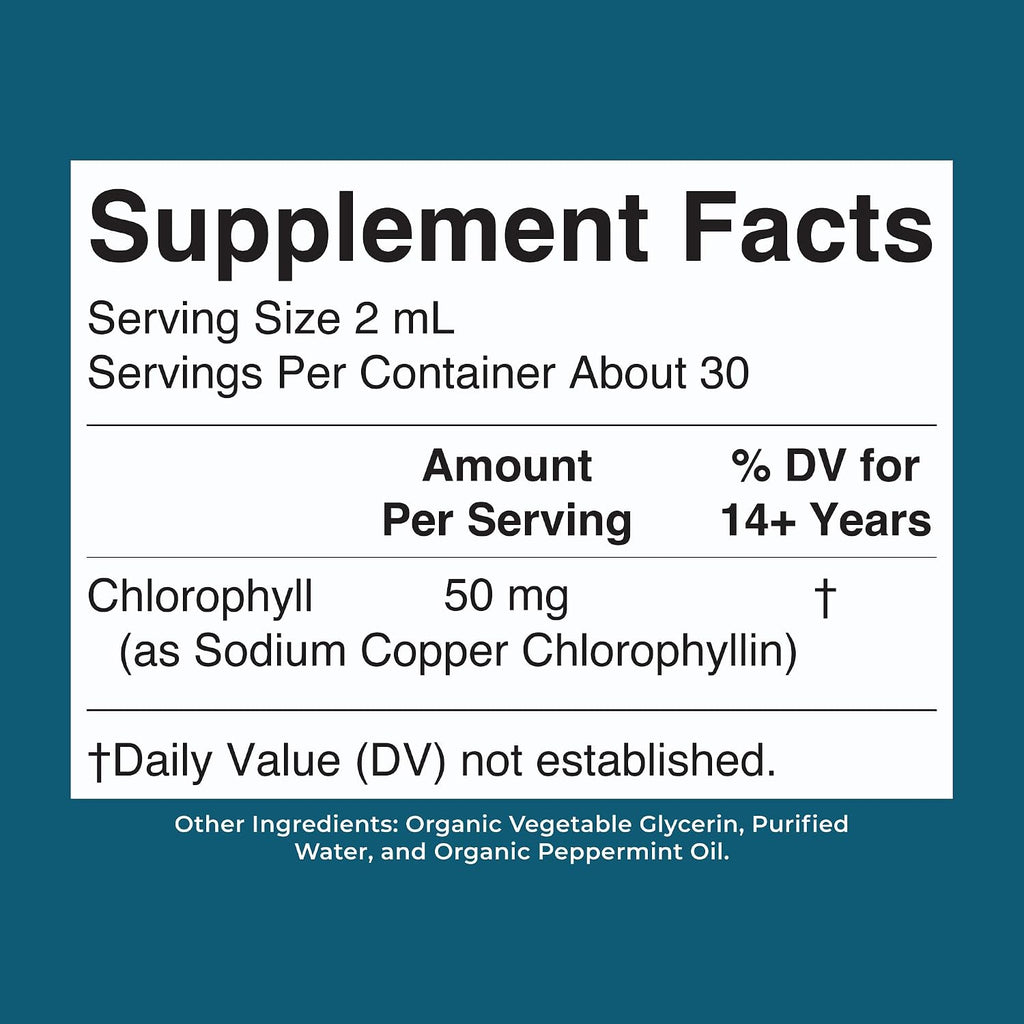 Chlorophyll Liquid Drops, Delicious Minty Flavor, Vegan, 2 Fl Oz