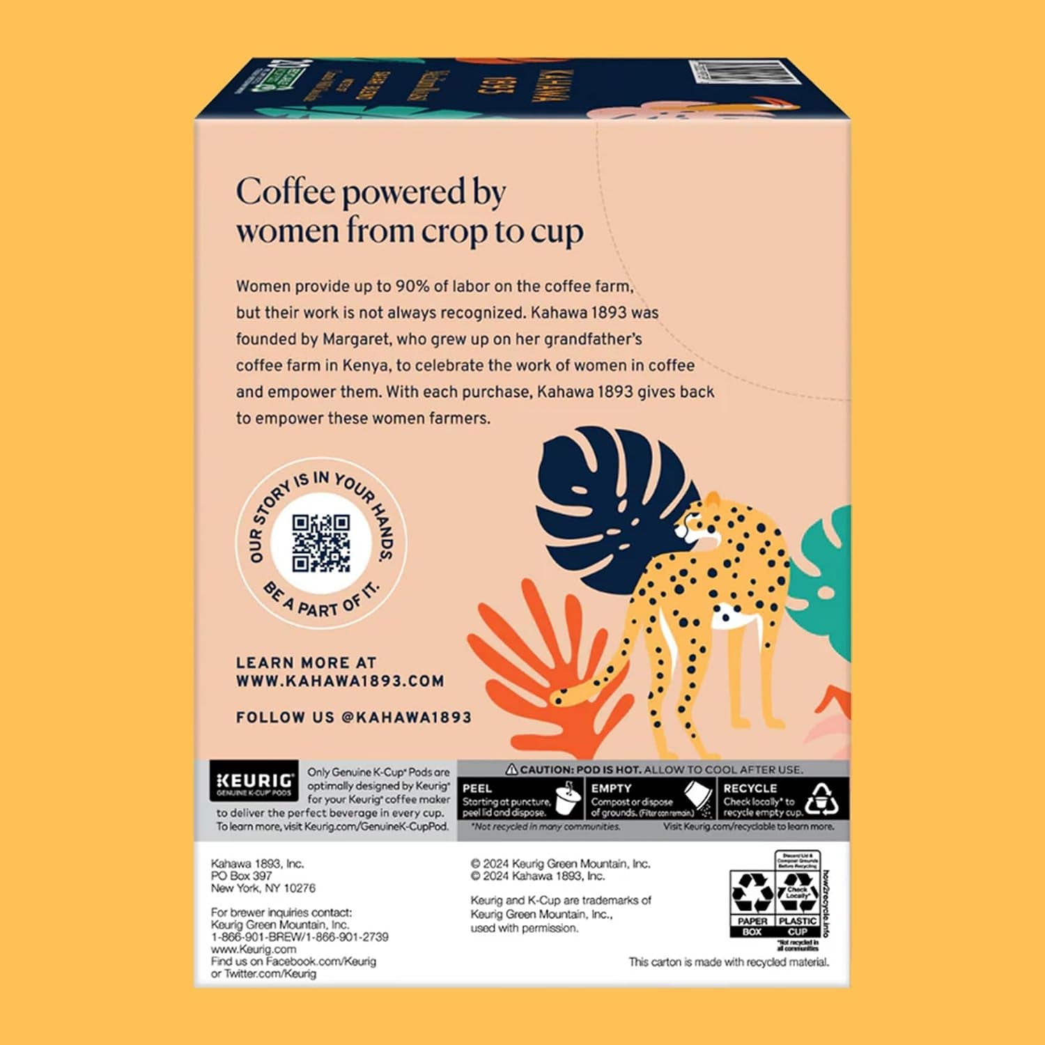 Medium Roast Coffee K-Cup Pods Safari Blend (20 Count) - as Seen on Shark Tank, High Antioxidants, Naturally Sweet, Organically Grown & Cultivated, Ethically & Sustainably Sourced