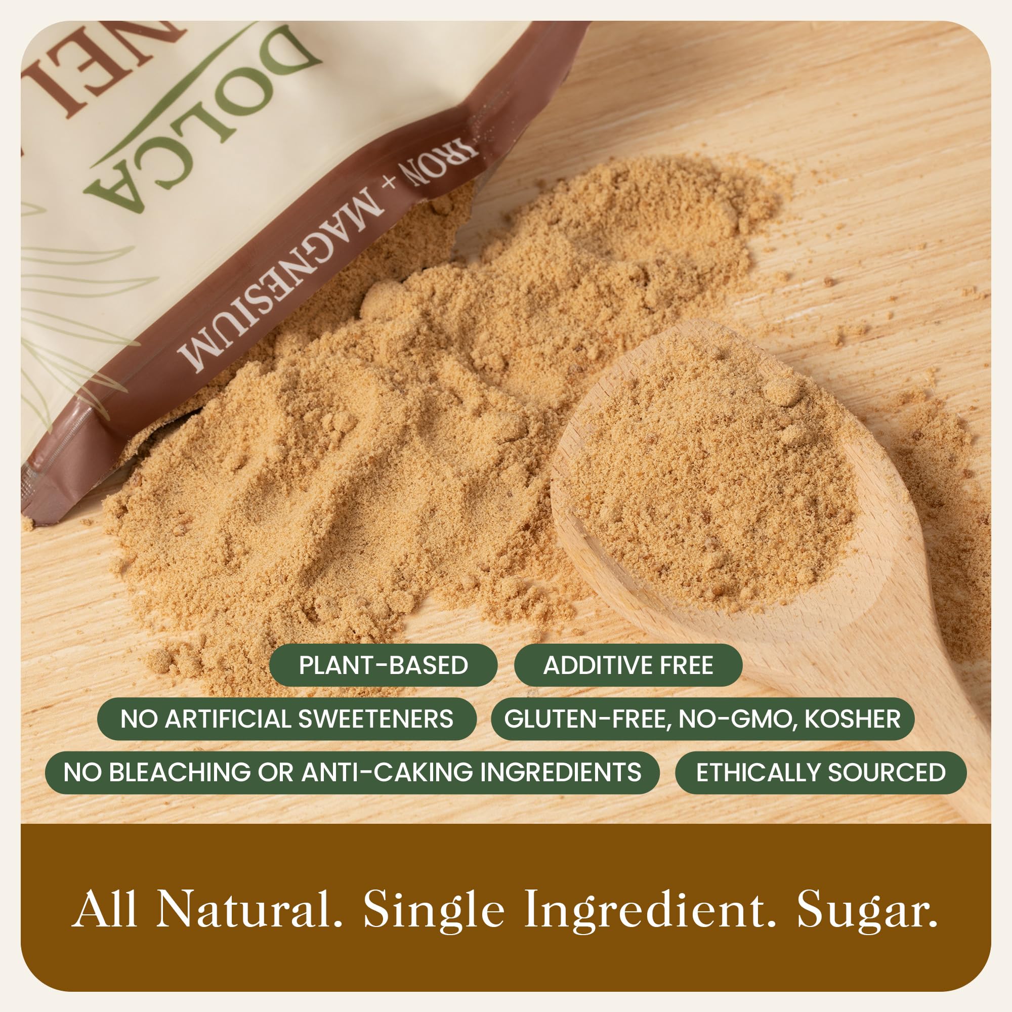 Dolca Panela – Unrefined Cane Sugar from Evaporated Cane Juice – Granulated Panela with Rich Caramel Flavor – 1:1 Replacement for Brown Sugar in Coffee, Tea & Baking