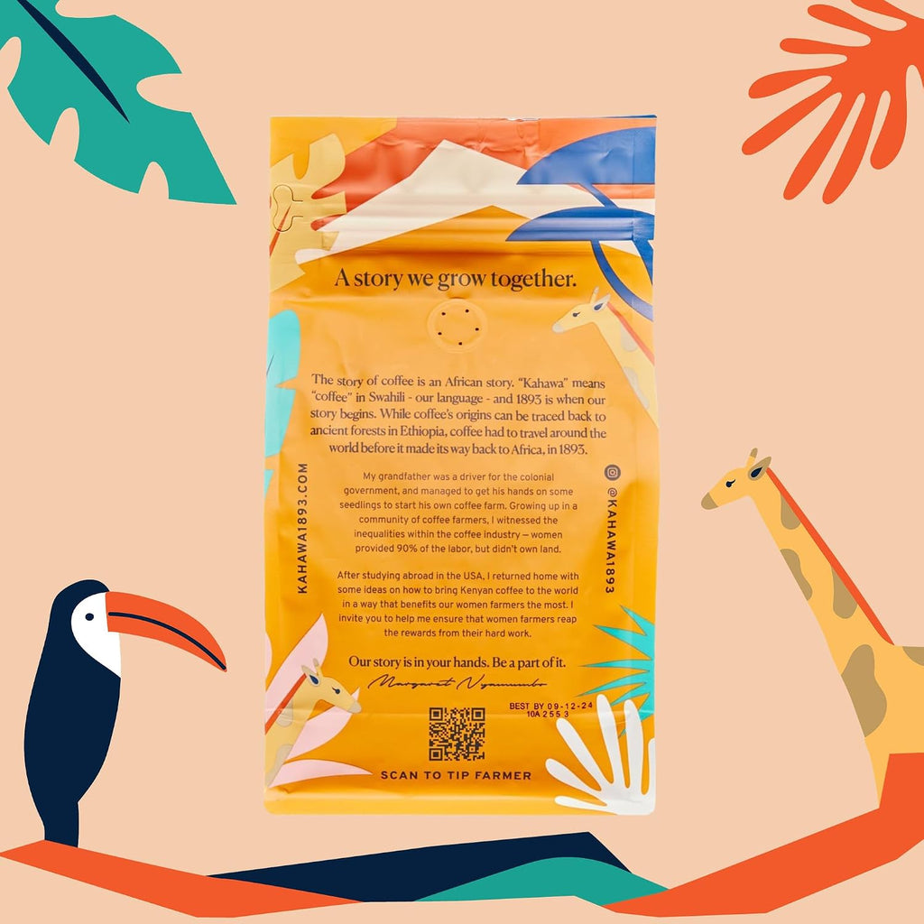 (Limited Edition) Whole Bean Coffee Medium Roast Rwanda 12 Oz - as Seen on Shark Tank, High Antioxidants, 100% Arabica, Naturally Sweet Specialty Coffee, Organically Grown, Ethically & Sustainably Sourced