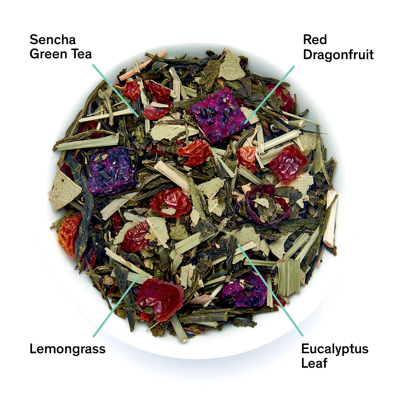 August Uncommon Sampler – Variety Tea Set of 3 Loose Leaf Green Tea Blends – Includes Scoop – Tropical, Dessert & Sweet Flavors in Resealable Pouches (5.4oz)