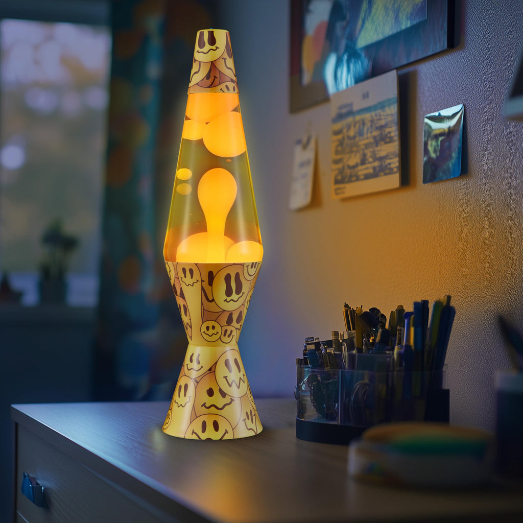 The Original Lava® Lamp - 14.5" Grinning Globs - Classic Liquid Motion Lamp - Yellow Lava and Orange Liquid - Item #2094 (Amazon Exclusive)