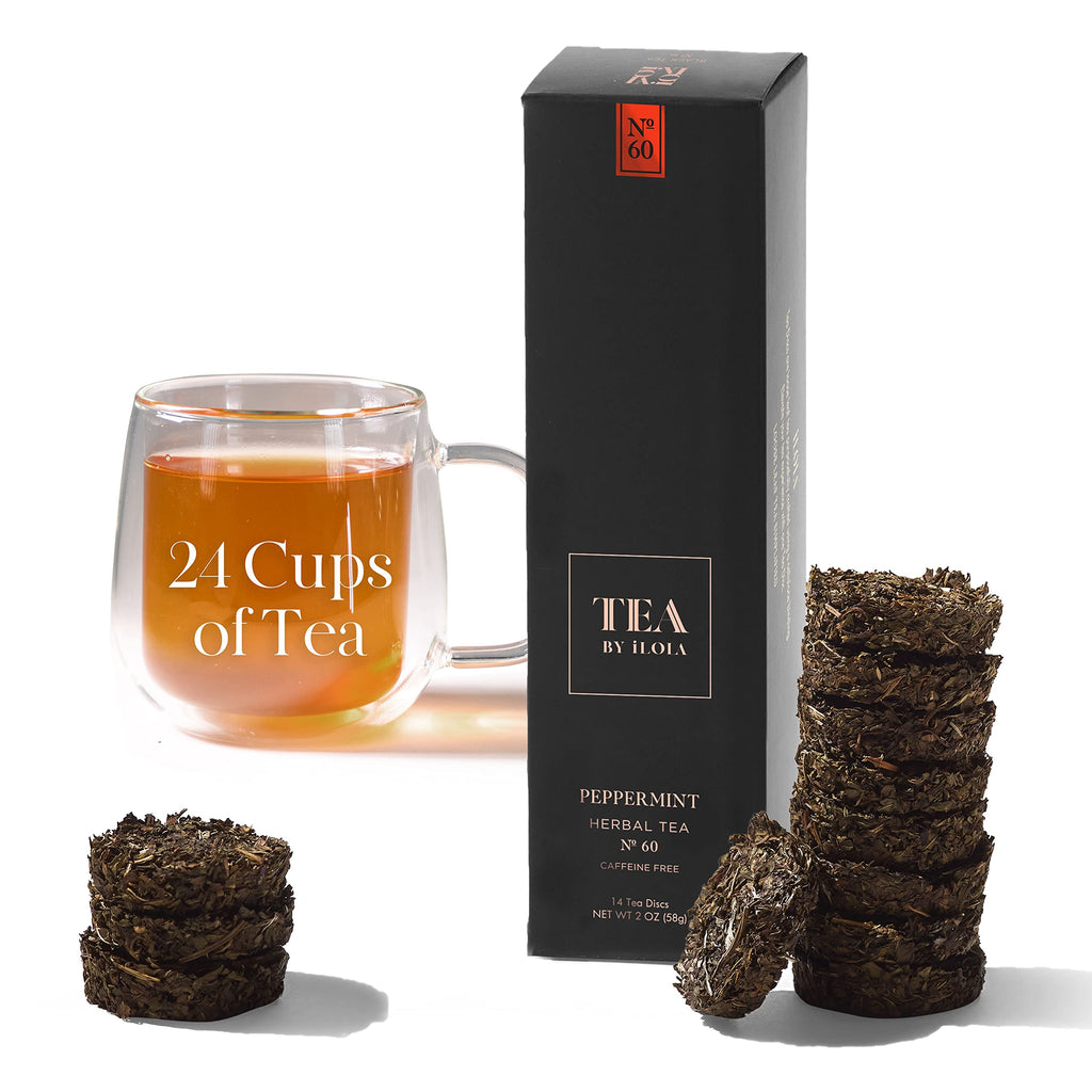 iLOLA Loose Leaf Tea Discs Peppermint No. 60 | Oprah’s Favorite Things 2022 | Cooling Peppermint Herbal Tea | Caffeine Free| No Tea Bag Needed | 14 Individual Discs