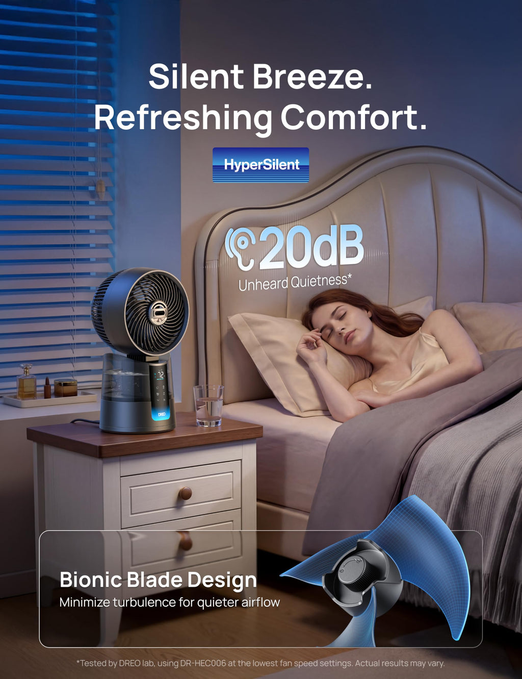 DREO TurboCool Misting Fan 516, 5℉ Drop Cooling Fans that Blow Cold Air, 150°+30° Omni-directional Oscillating, Evaporative air cooler, 26 ft/s Wind, Ultrafine Mist, 20dB Quiet, 6 Speeds 2 Modes, Grey