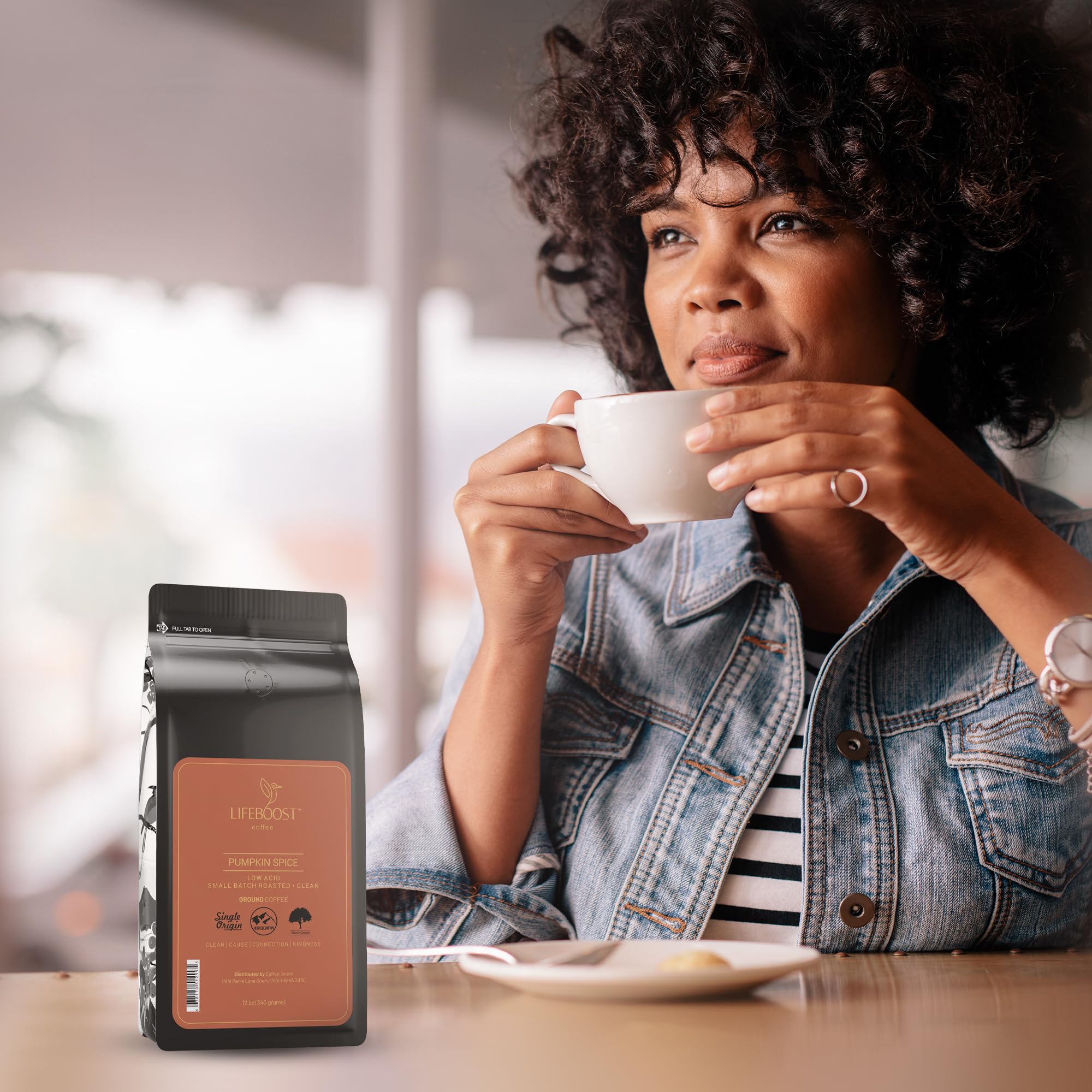 Lifeboost Pumpkin Spice Coffee Ground – Organic, Low Acid, Non-GMO, Single Origin Medium Roast – Mycotoxin-Free Cozy Flavored Fall Coffee, 12 oz