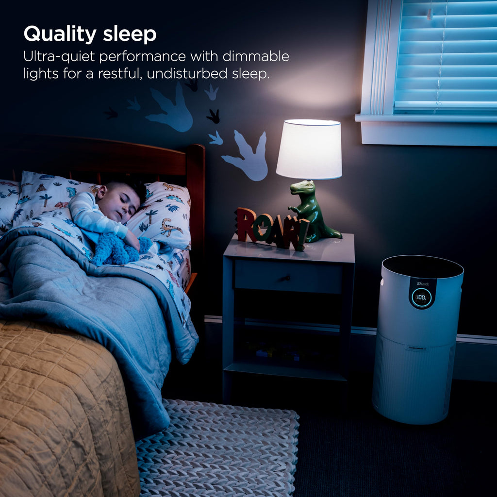 Shark Air Purifier for Home Large Room, Clean Sense Technology, HEPA Air Filter, 1000 Sq Ft, Kitchen, Filters Smoke, Captures 99.98% of Particles, Pet Dander, Pollutants, Dust, Allergens, HP201