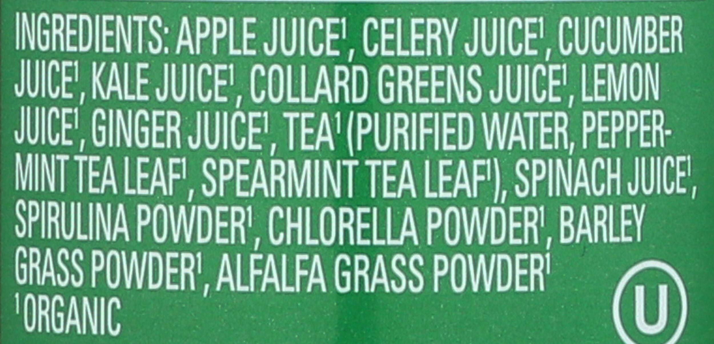 Suja Organic Mighty Dozen, Celery, Cucumber, Kale, Collard Greens, Apple, 12 Fl Oz Bottle