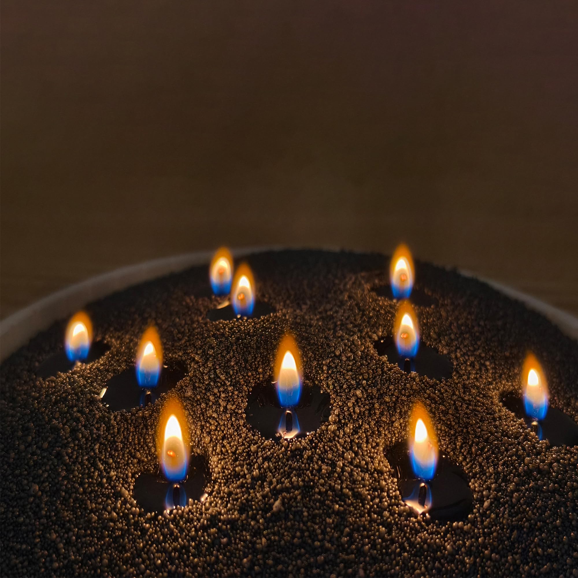 Fovara - Pearled Sand Candles with Wicks, 3.3 lbs - Sand Wax Candle Kit: Wooden Dough Bowl,50 Wicks, Jasmine & Lavender Scented Oil - Long-Lasting Candle Beads, Non-Toxic, Reusable Candles - Black