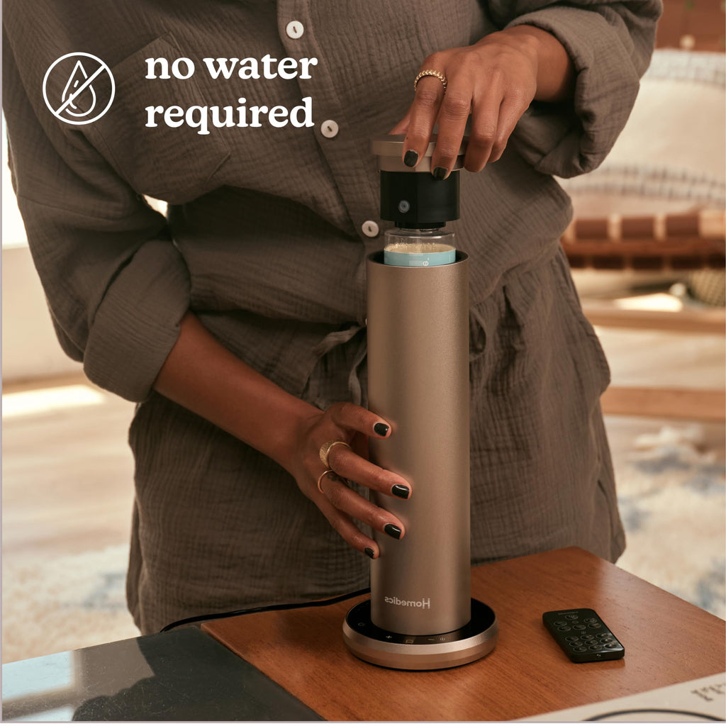 Homedics SereneScent Waterless Essential Oil Diffuser, Home Fragrance Scent Diffuser for Large Rooms, No Water Needed, Patented Air Diffusion Technology, Oil Sold Separately, Champagne