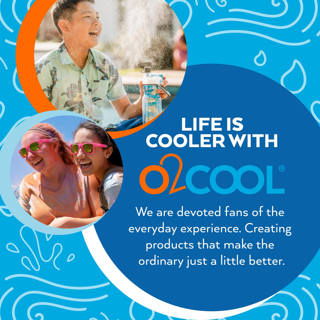 O2COOL Elite Battery Powered Handheld Water Misting Fan (Teal)