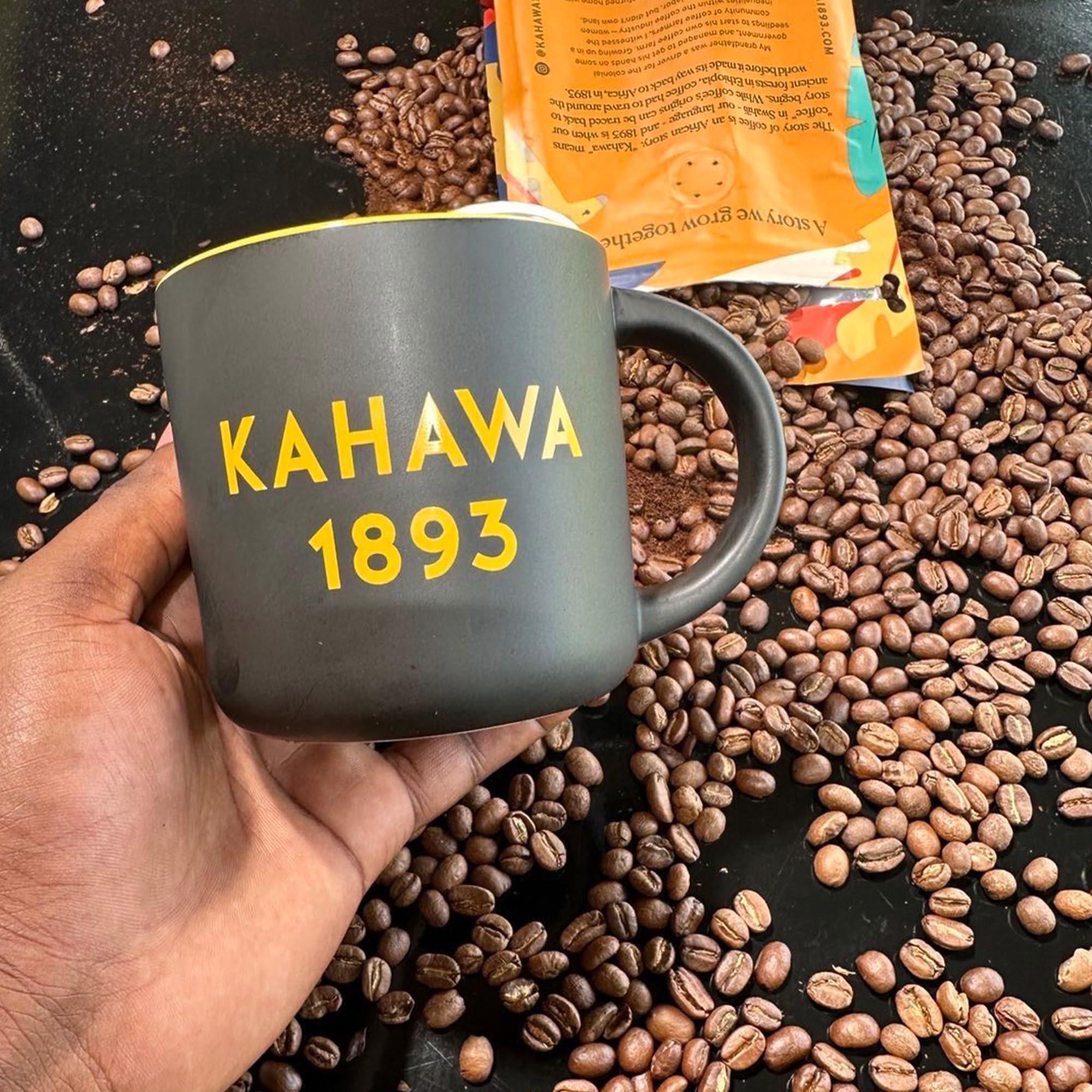 Kahawa 1893 Whole Bean Coffee Medium Roast Safari Blend 12 Oz - As Seen on Shark Tank, High Antioxidants, Naturally Sweet, Organically Grown, Ethically & Sustainably Sourced