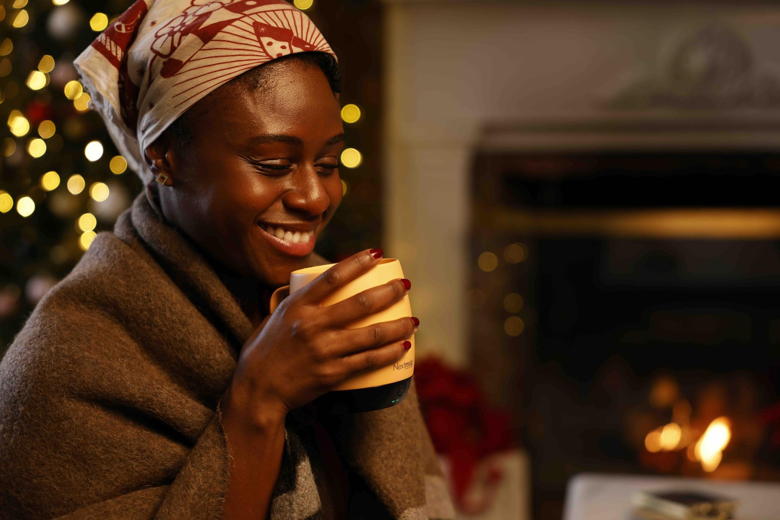 Nextmug - Temperature-Controlled, Self-Heating Coffee Mug (Dusty Rose - 14 oz.)