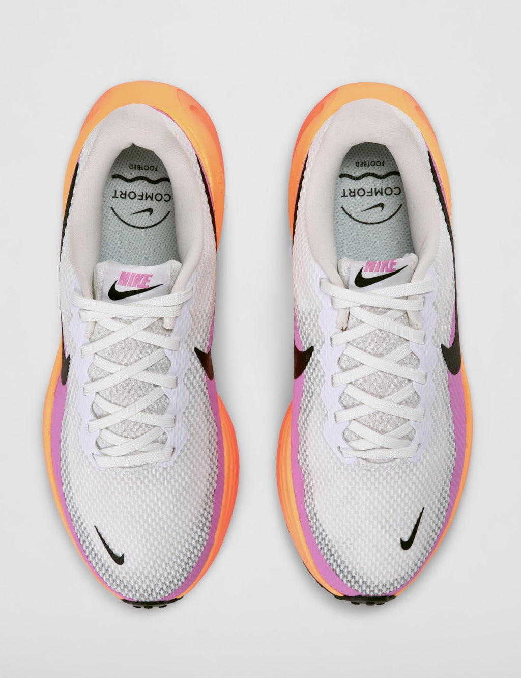 Nike Women's Revolution 8 Road Running Shoes, White/Black-Tangerine Tint-Orange Pulse, 8