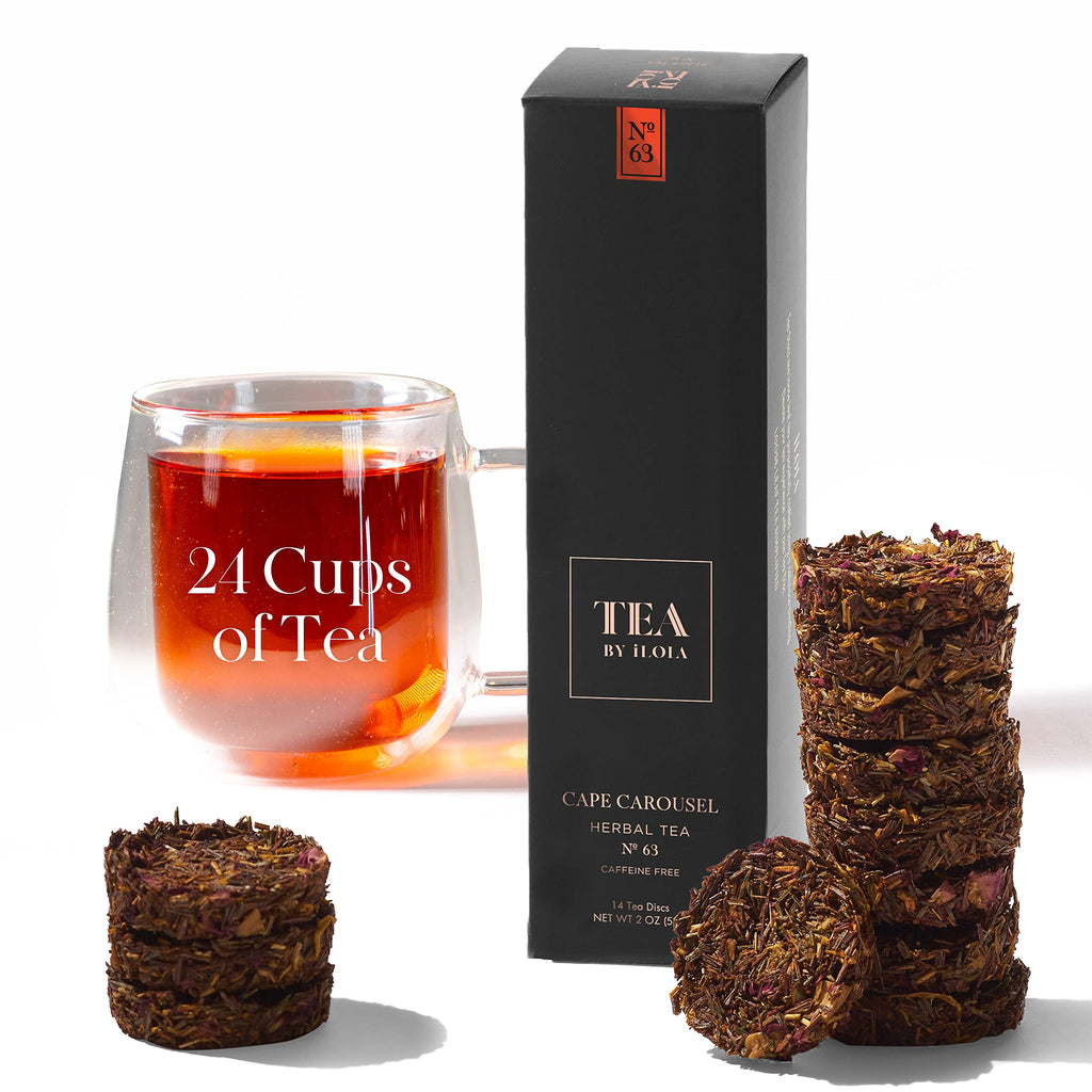 iLOLA Loose Leaf Tea Discs Cape Carousel No. 63 | Oprah’s Favorite Things 2022 | Herbal Tea w/Green Rooibos, Fruit & Flowers | Caffeine Free| No Tea Bag Needed | 14 Individual Discs