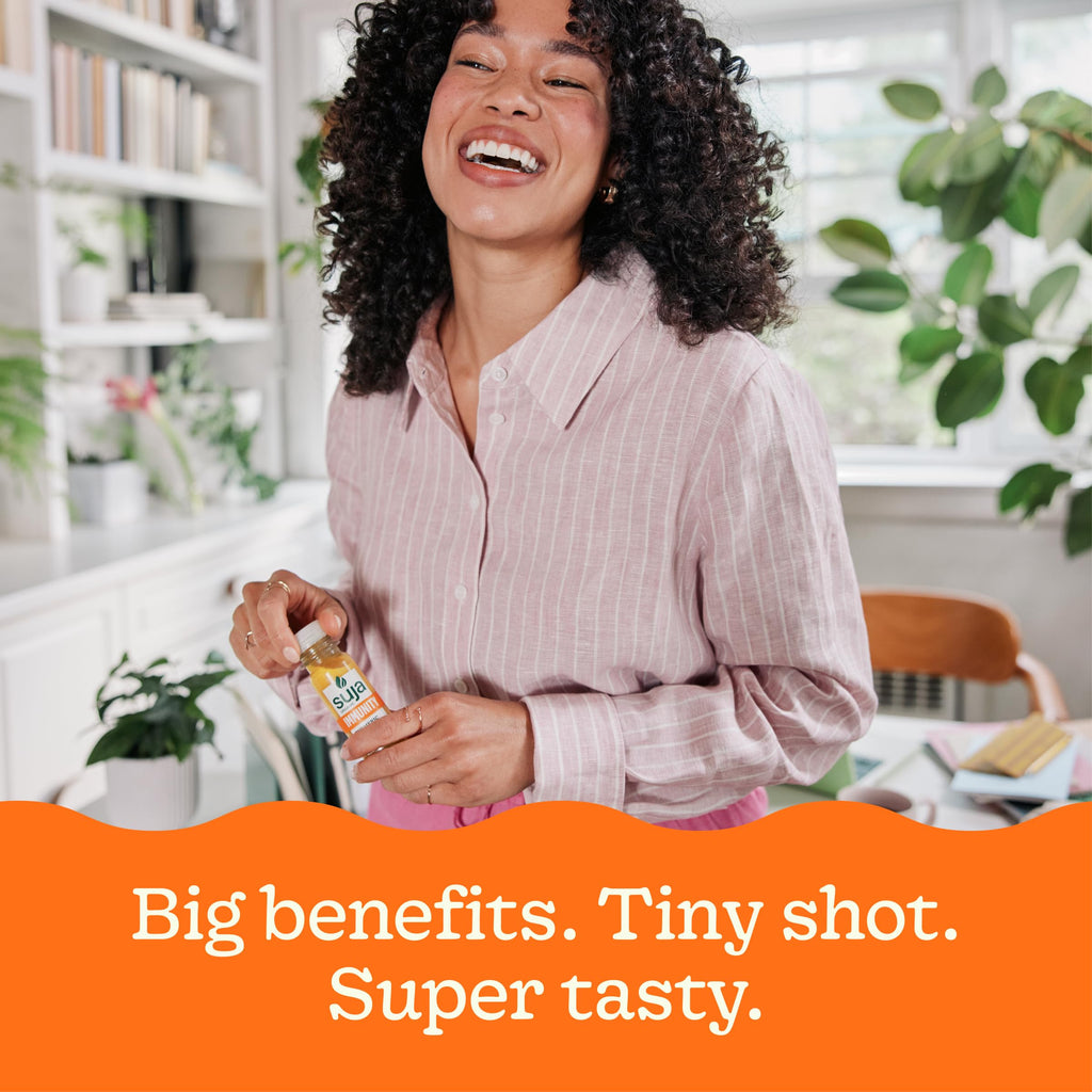 Suja Organic Immunity Elderberry Shot with Elderberry, Turmeric, & Ginger, Immunity Support, Functional Shot, Cold-Pressed Juice with Live Probiotics, Plant-Based & Gluten-Free (2 Fl Oz)