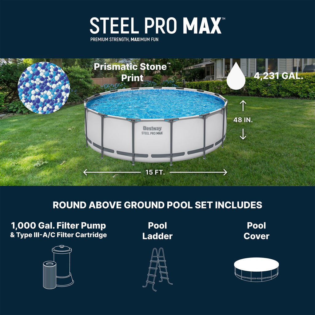 Bestway Steel Pro 9' x 26" Above Ground Pool Round