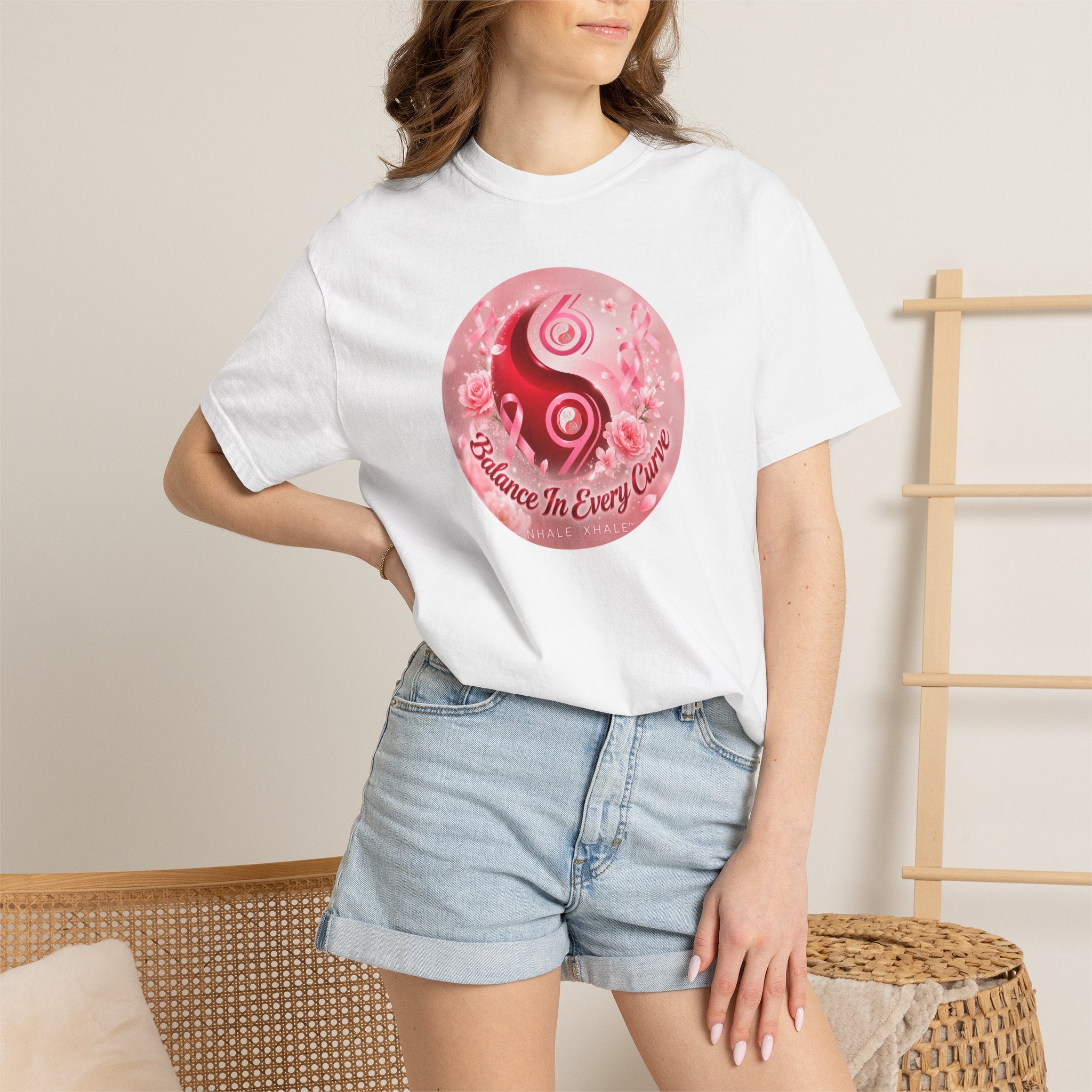 NhaleXhale "Breast Cancer Awareness" White Tee
