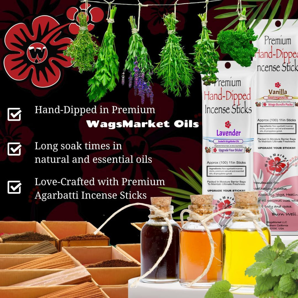 Vanilla Incense Sticks Hand Dipped Premium by