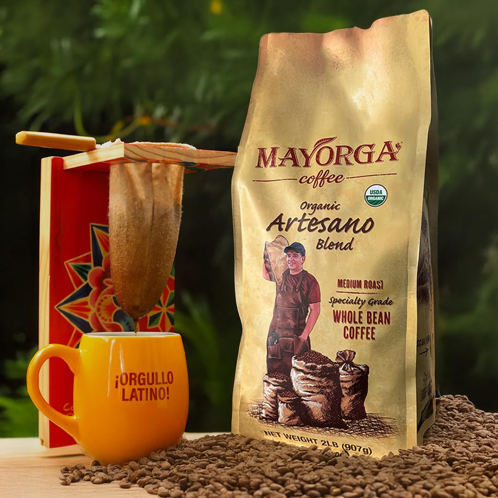 Organic Coffee 2Lb Artesano Blend - Medium Roast Whole Bean Coffee Speciality Grade, 100% Arabica, Slow Roasted, Chocolate and Nutty Flavor with Low Acidity - USDA Organic, Non-Gmo, Kosher